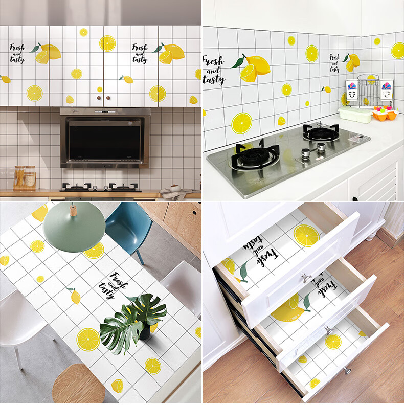 厨房油贴纸灶台水潮火耐高温锡箔纸台面翻新改造橱柜自粘60cm5m猫猫咪