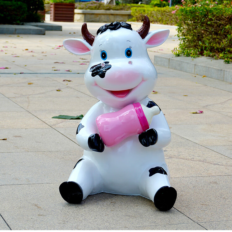 动物小品卡通奶牛雕塑摆件幼儿园校园林公园商城摆设美陈装饰模型奶牛