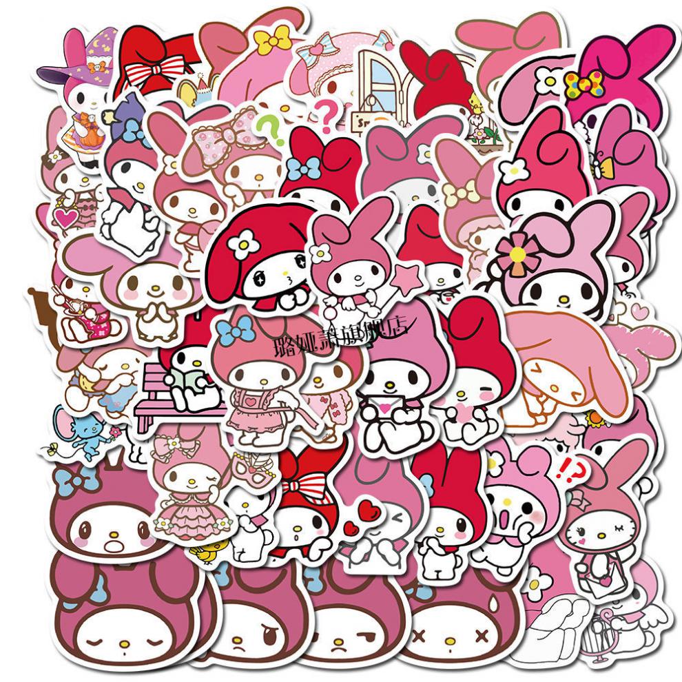 三丽鸥贴纸防水500张手账贴纸美乐蒂库洛米玉桂狗防水手帐diy素材软萌