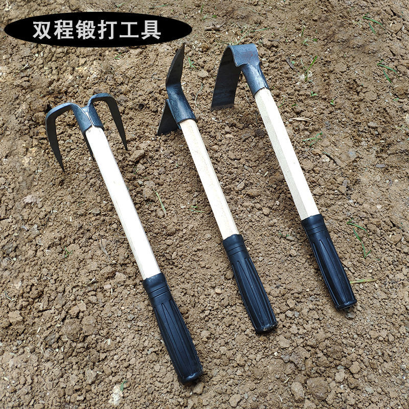 农具大全种地工具农用翻土工具木柄小头户外两用种菜挖笋种花洋镐园艺