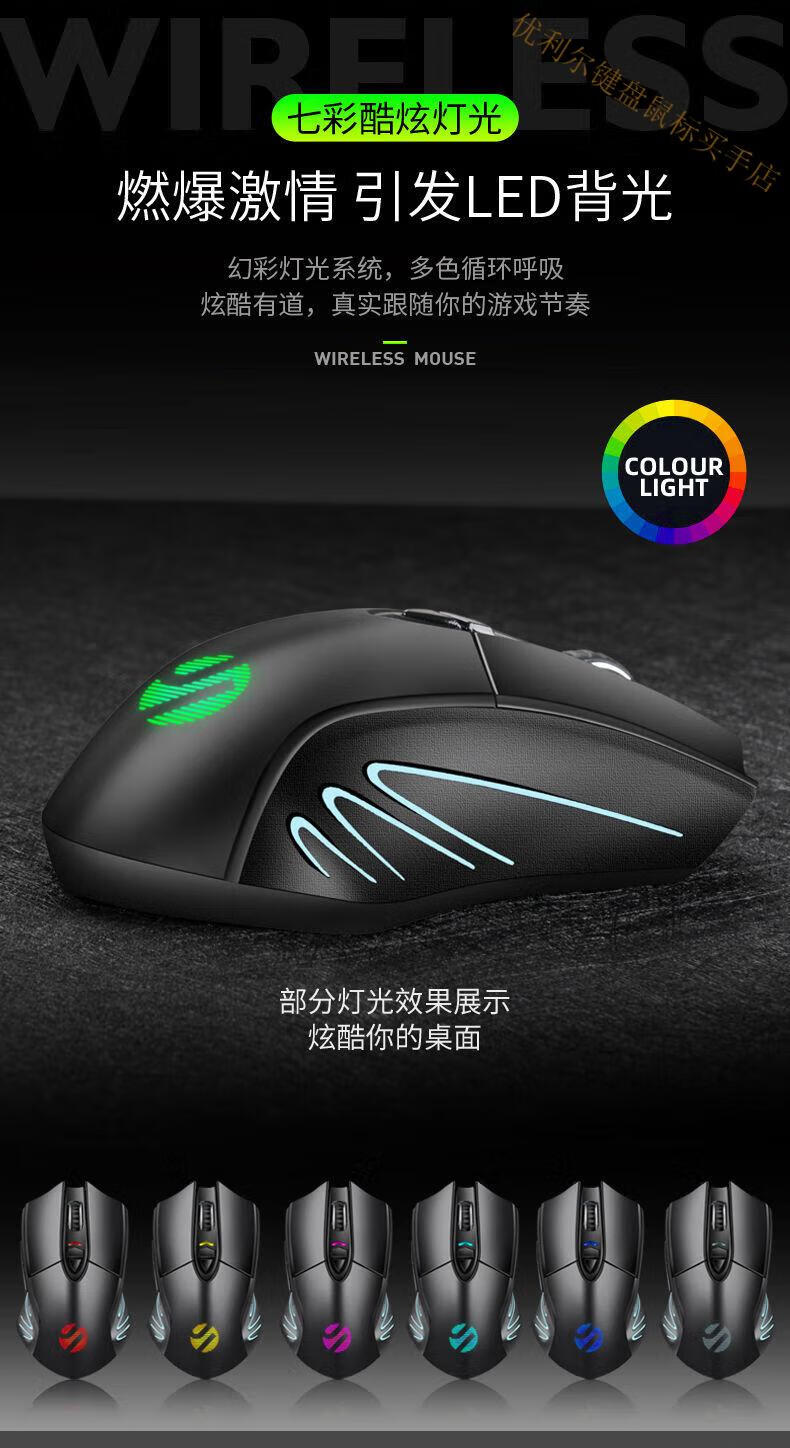 雷蛇(razer) 毒蝰迷你版mini有线电竞游戏鼠标笔记本电脑rgb灯 灰色蓝
