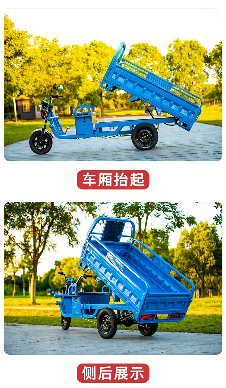 电动三轮车载货农用家用载重王爬坡王拉货摆摊商用新款电瓶车212米60v