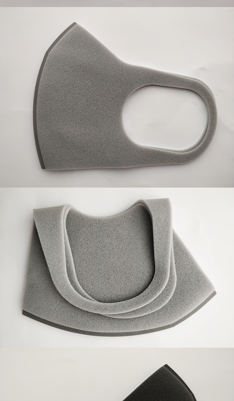 聚氨酯海绵口罩防雾霾pm25花粉柳絮网红同款立体水洗防尘口罩透气防