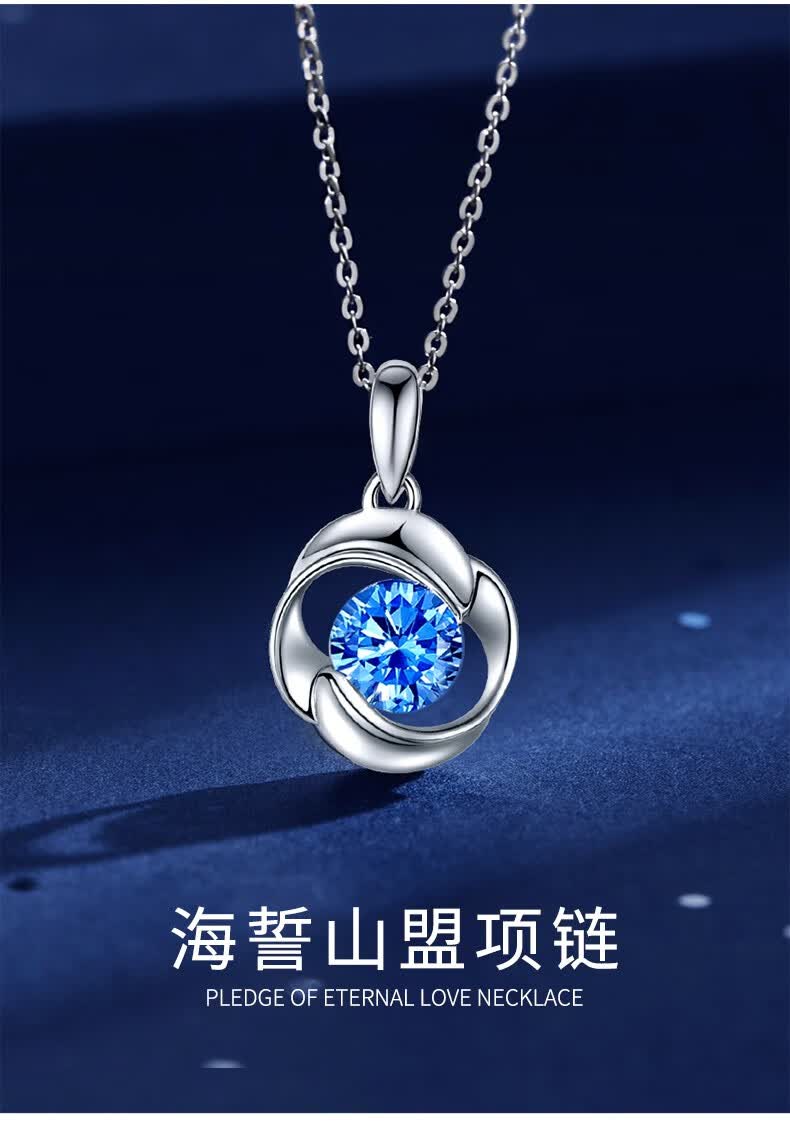 链时尚首饰品表白女生闺蜜老婆情人节礼物送女友白金色海誓山盟项链