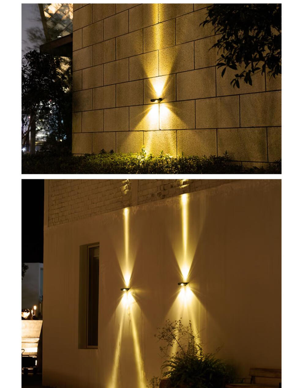 太阳能洗墙灯户外庭院灯花园别墅室外射灯装饰民宿大门口围墙壁灯的3