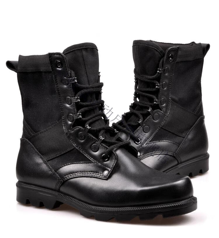 3514作战靴 际华3514经典真牛皮男靴户外高帮作战训靴老款保安鞋老式