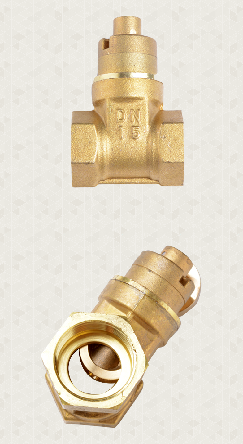 阀门开关带锁水表前自来水钥匙6分/50盗磁性ppr水管铜锁闭闸阀 dn15