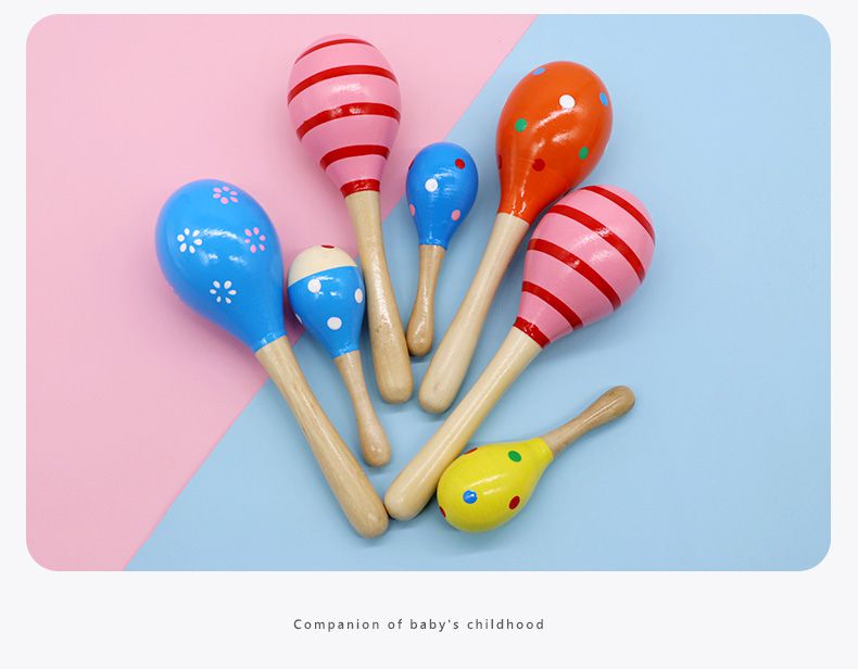 沙锤宝宝婴儿早教音乐打击乐器沙球儿童摇铃抓握追视追听训练可啃咬