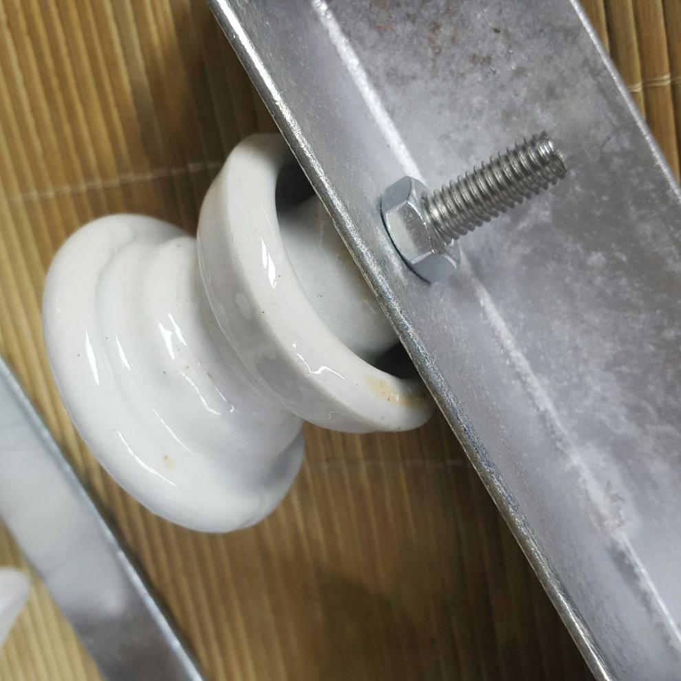 电力支架三角铁隔板托架三角支架电线杆外墙通电走线瓷瓶瓷壶支架
