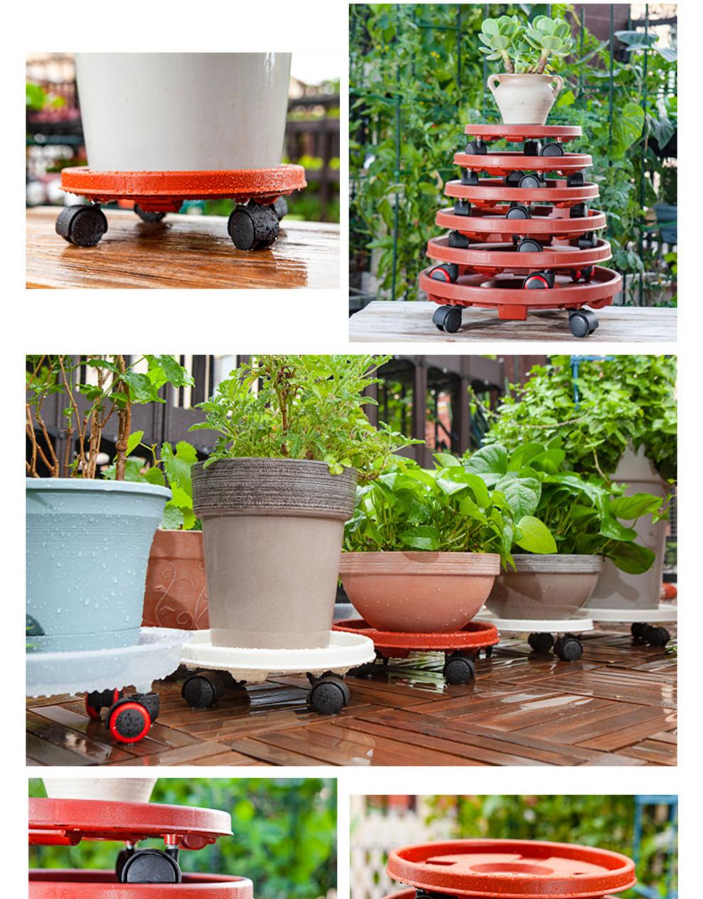 底座滑轮移动花盆托盘带滚轮万向滑轮加厚花盘花盆底座抽屉接水盘2021
