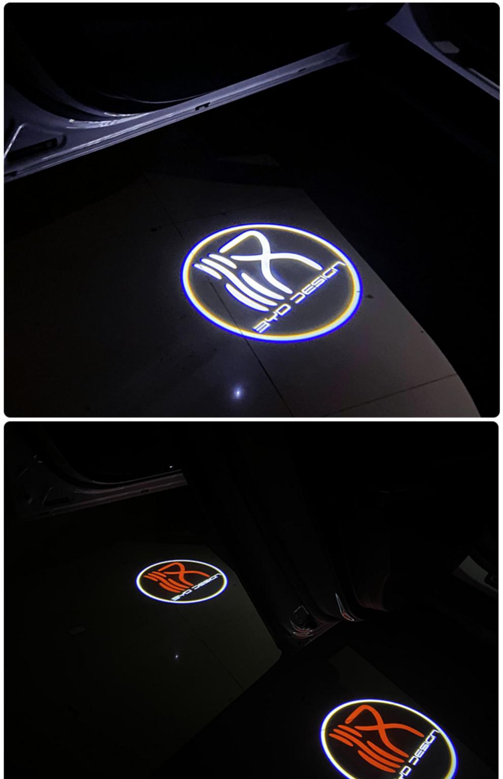 适用于22款比亚迪汉dmi/dmp车门迎宾灯汉ev内饰投影灯氛围灯改装件 22