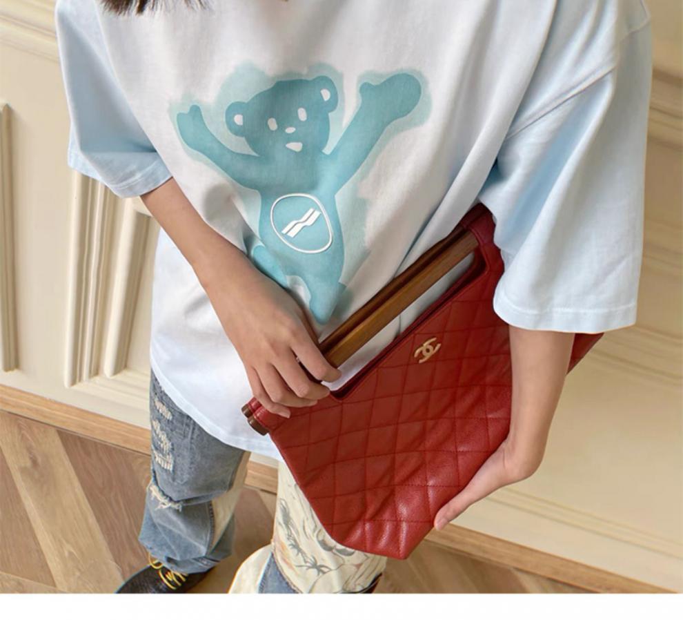 we11done小熊短袖t恤女设计感小众2022夏季新款宽松welldone潮牌气质