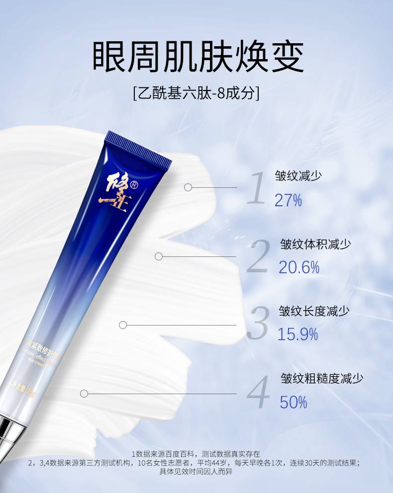 修正眼霜多效修护眼部精华淡化细纹提拉紧致补水保湿滋润平复黑眼圈