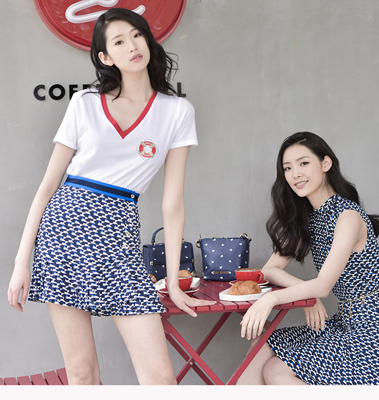 juicycouture橘滋女装女士修身显瘦包臀短裙半身裙海军蓝40040