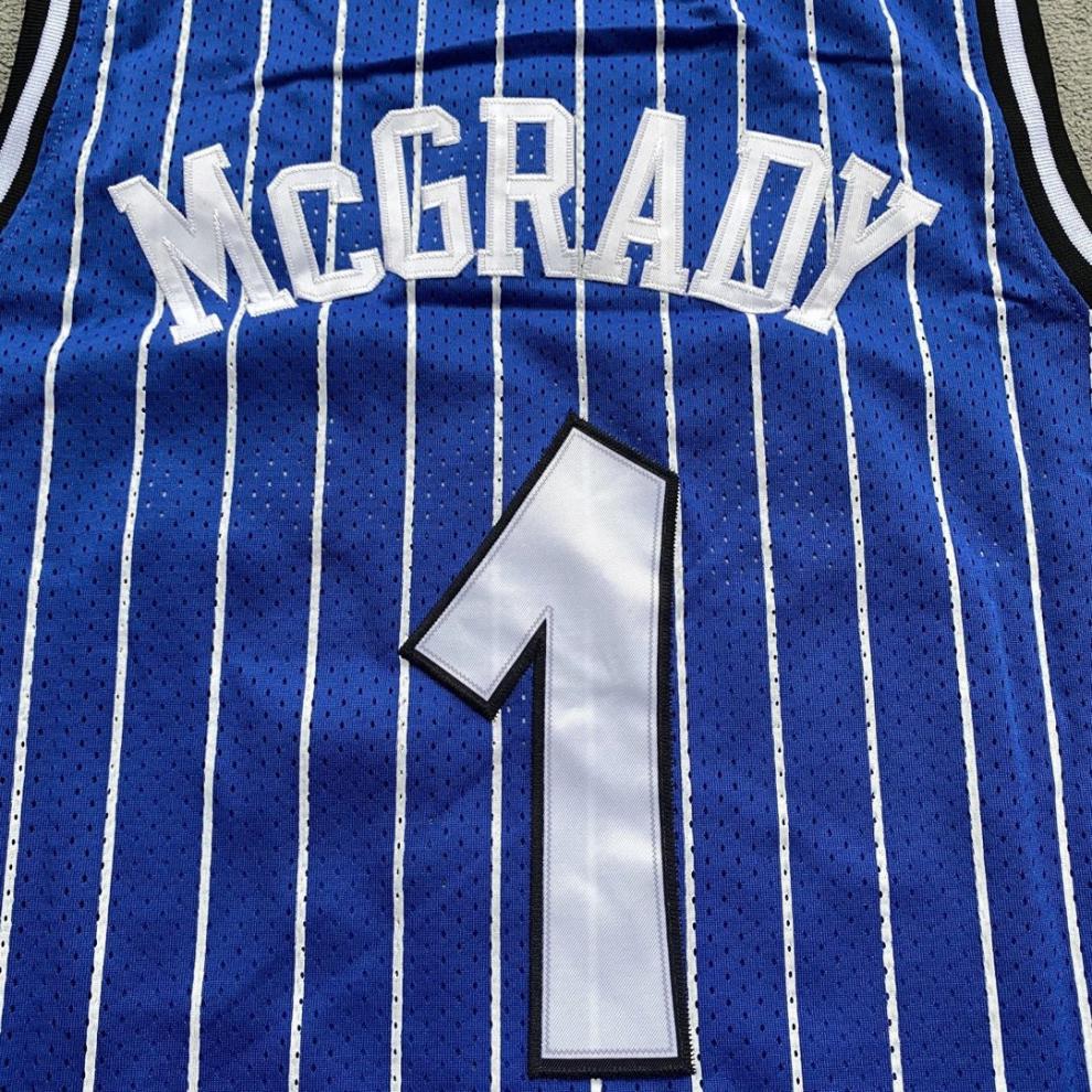 耐她(naita)【官方旗舰店】 麦迪1号魔术蓝色暗星球衣nba复古刺绣篮球