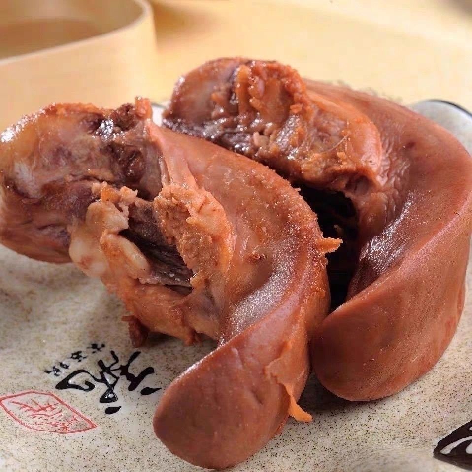 新鲜猪口条猪舌头土猪舌猪门腔饭店卤菜生猪肉腾旺纳跃黑土猪舌6只装
