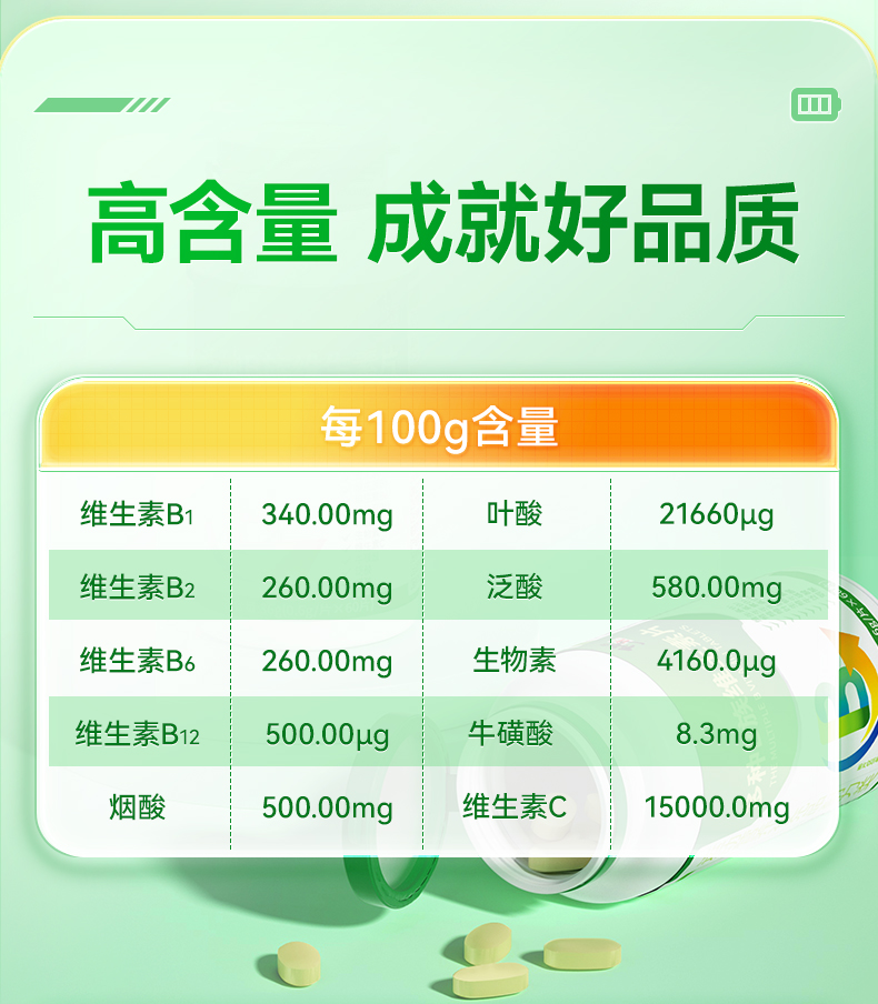 b族维生素多种复合b b1 b2 b6 b12烟酸 囤货装(实发5瓶)【图片 价格