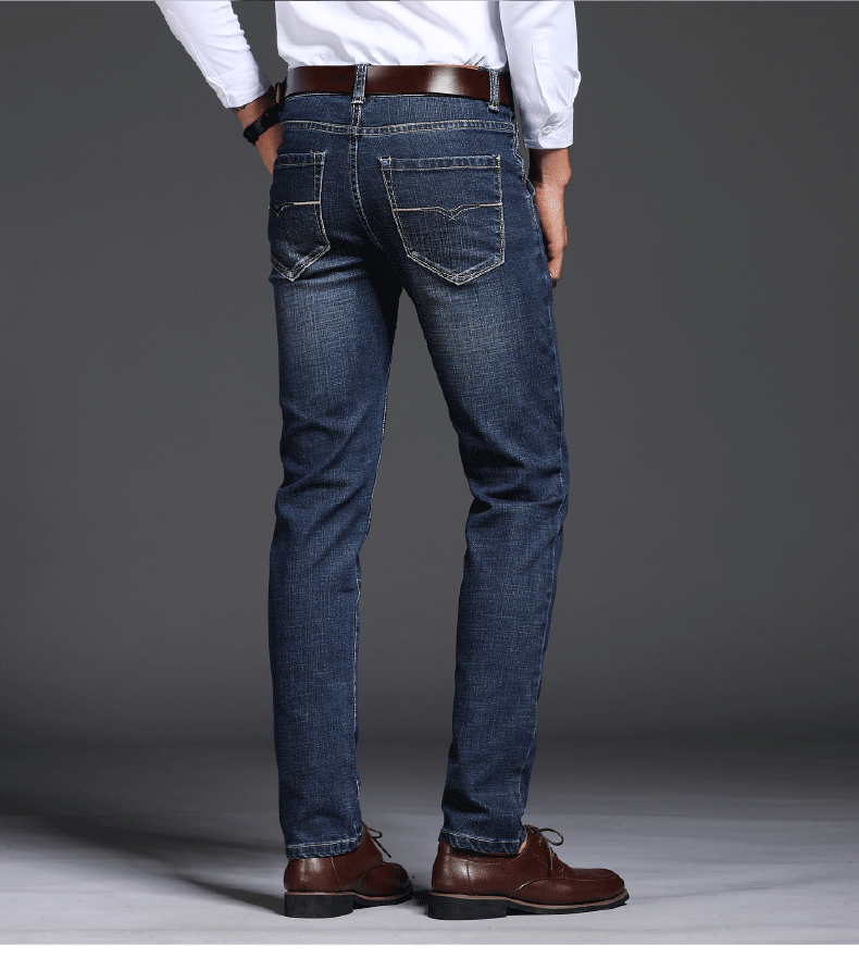 传奇保罗牛仔裤男士2020新款商务牛仔裤直筒修身弹力宽松大码男休闲