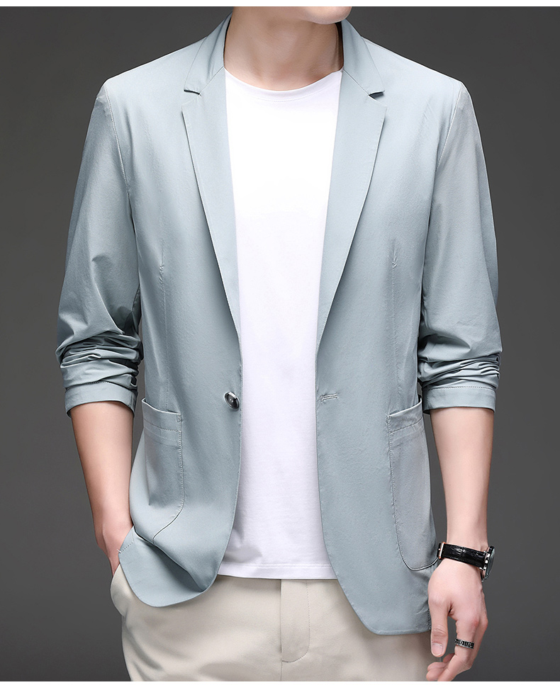 65皮尔卡丹69轻奢高端男士西装夏季新款休闲西服薄款小西装商务