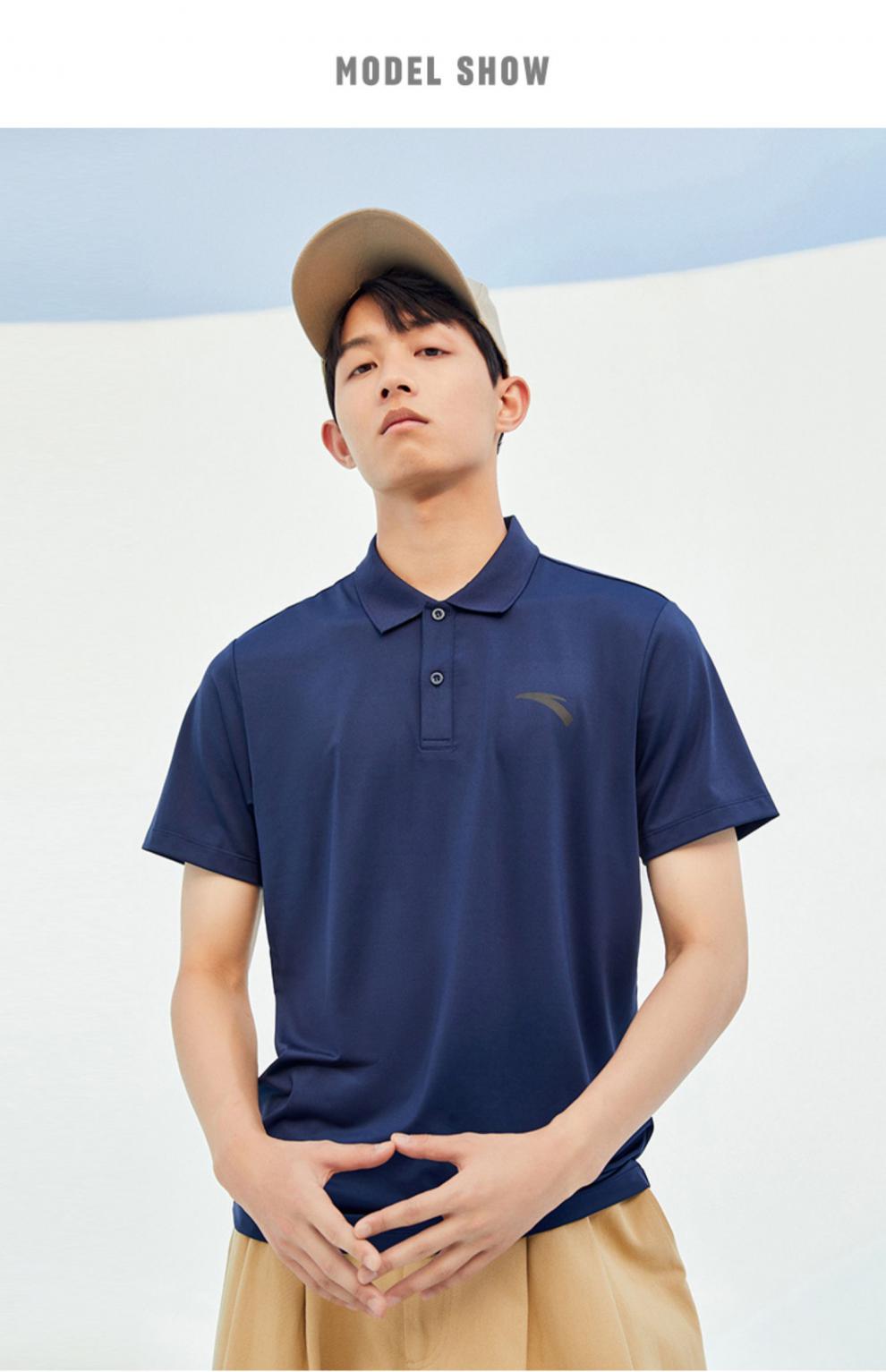 男女同款安踏短袖男女训练运动服2022夏季新款速干翻领t恤宽松透气