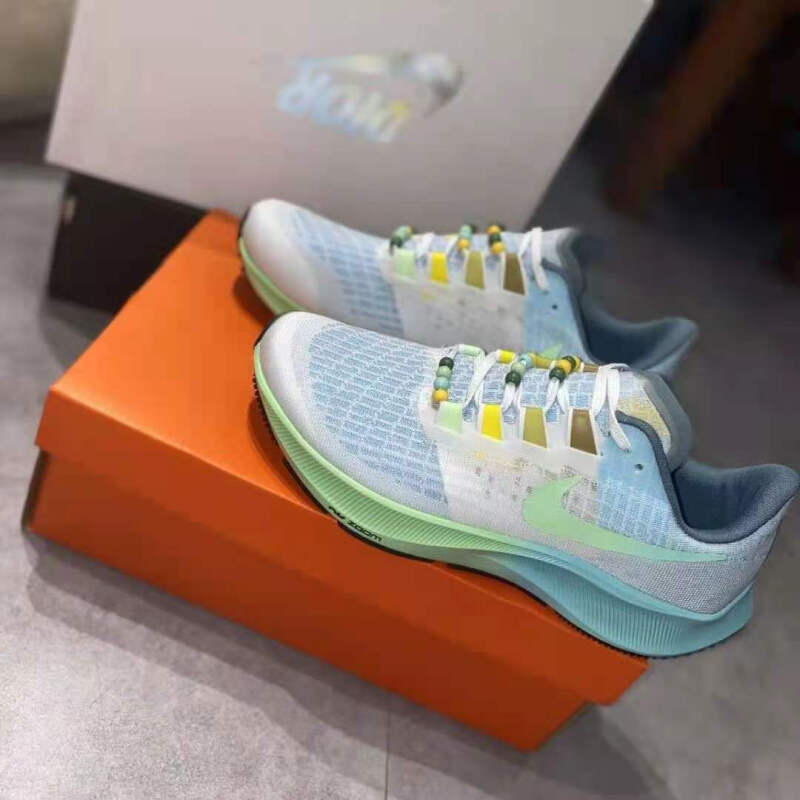 飞马37真品zoom气垫登月38男运动跑步训练软底鞋 登月37代白蓝 36