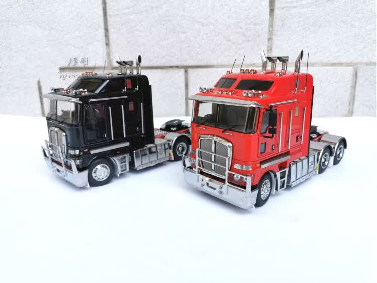 132肯沃斯kenworthk200澳洲卡车拖头合金汽车模型红色