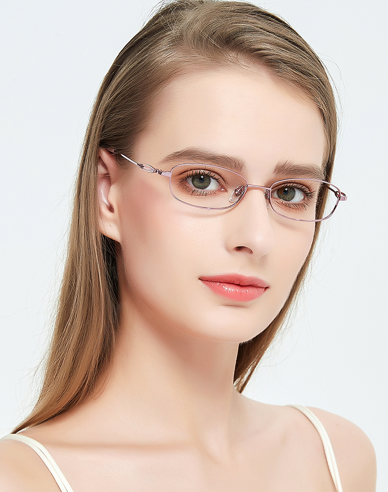 新款纯钛小框眼镜女全框眼镜架简约防蓝光护目眼镜可配高度数镜框凯米