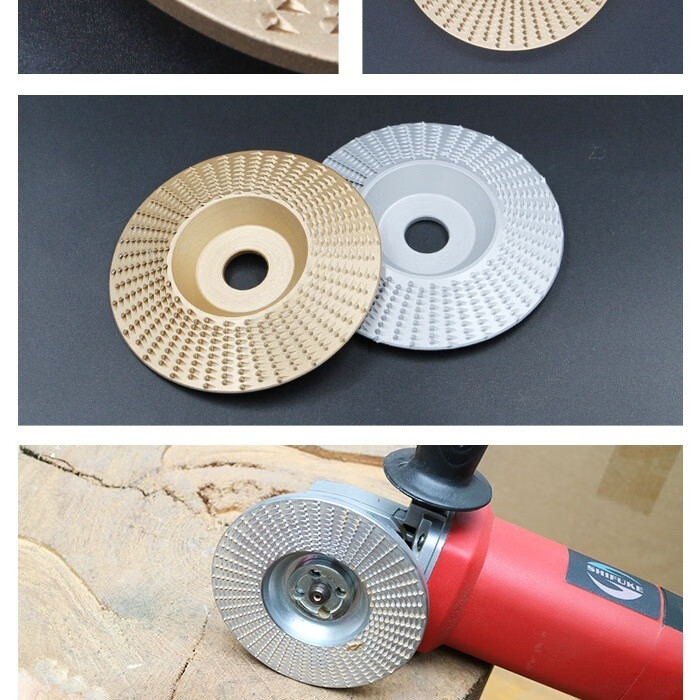 角磨机毛刺磨盘刺磨轮电动木工磨具茶盘根雕修型抛光磨片打磨轮盘 100
