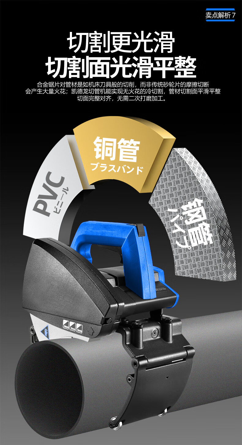 『好物推荐』凯切管机不锈钢管道圆管铁钢管切割神器电动割管机小型