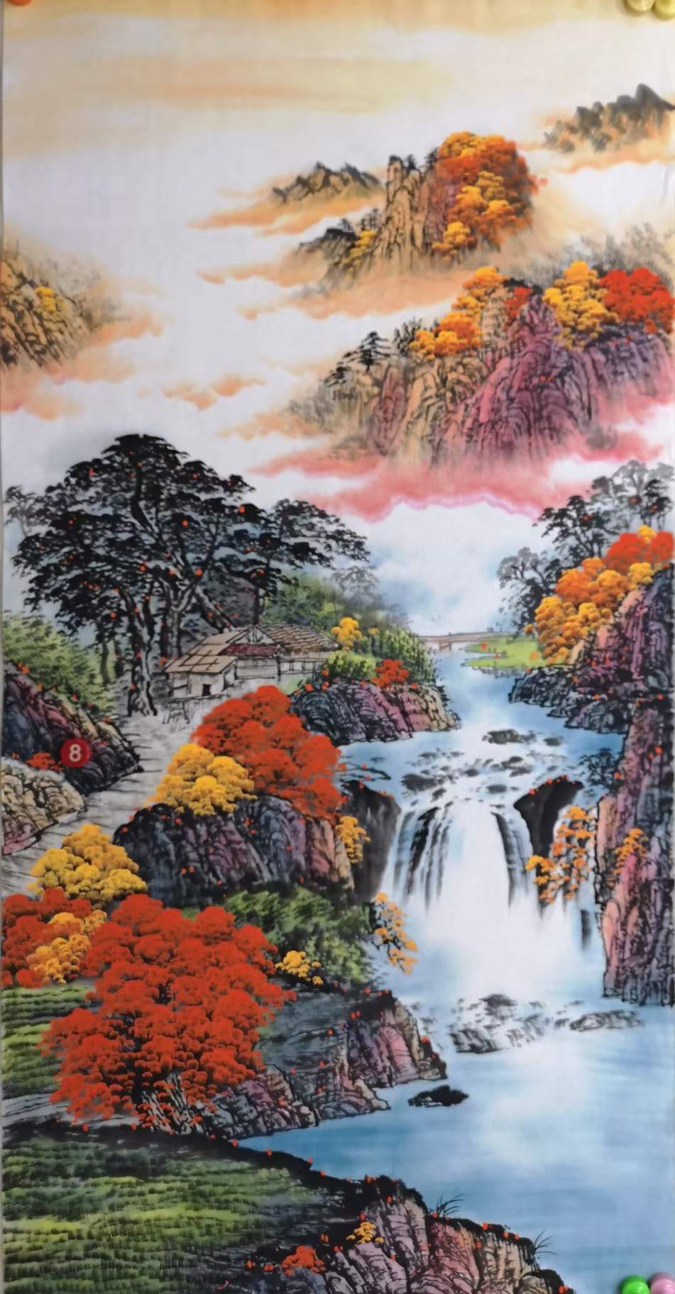 纯手绘国画山水画鸿运当头玄关走廊挂画字画鸿运千秋画芯宣纸材质 5