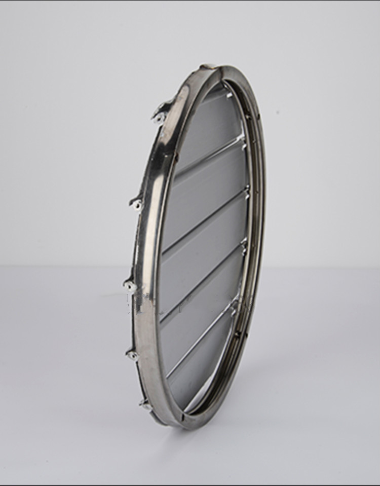 圆形轴流风机百叶窗风机室外防雨防护罩铝合金风口自垂百叶防回风 4