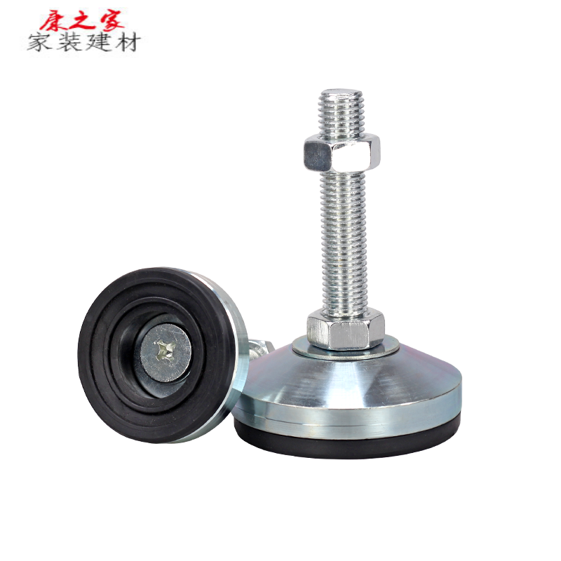 防滑机床可调节m16设备支撑脚 固定地脚m20防震螺丝脚垫 底座无孔100*