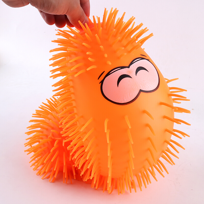 发泄球儿童发光充气硅胶小黄人发泄捏捏解压球tpr橡胶动物亲子玩具