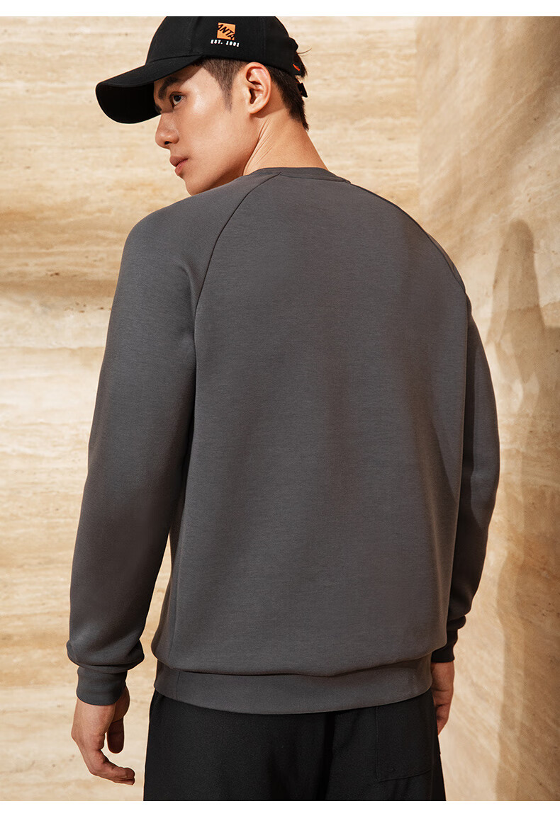 安踏(anta) 卫衣男立体剪裁挺括简约套头卫衣2022秋季新款运动上衣