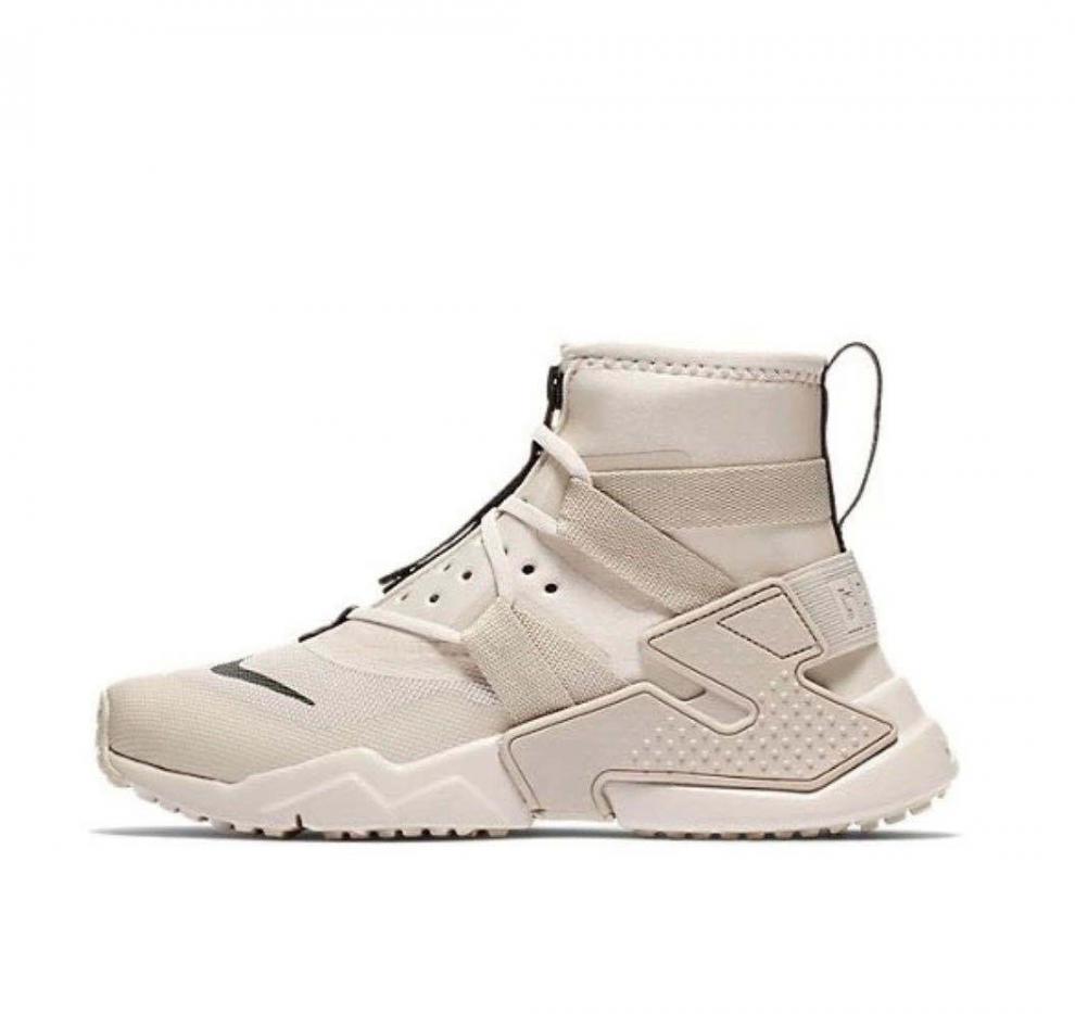 莆田华莱士6代潮流百搭休闲高帮女鞋轻便透气运动跑步鞋 白灰橙 36