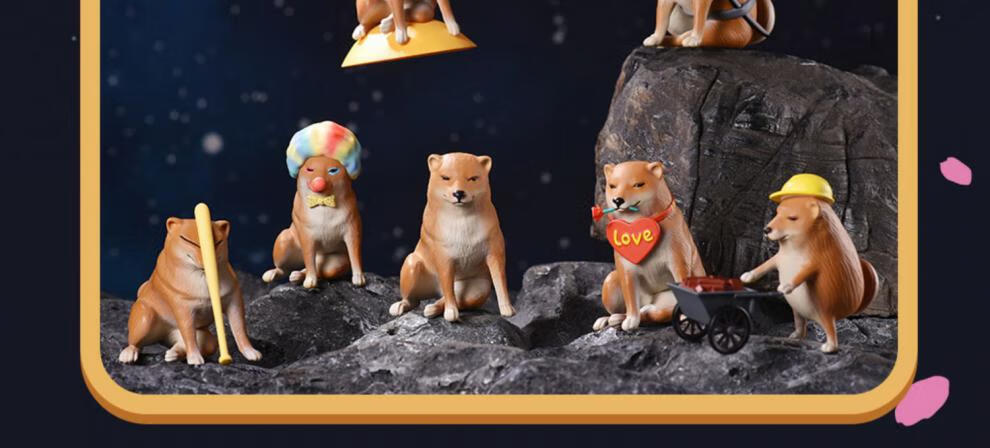 cheems狗狗盲盒沙雕柴犬公仔手办潮玩摆件桌面周边整盒确认隐藏款太空