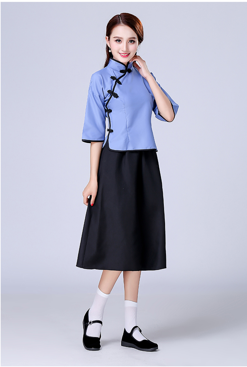 洛芊民国学生装五四青年装女民国风女装毕业班校服中山装民国女学生装