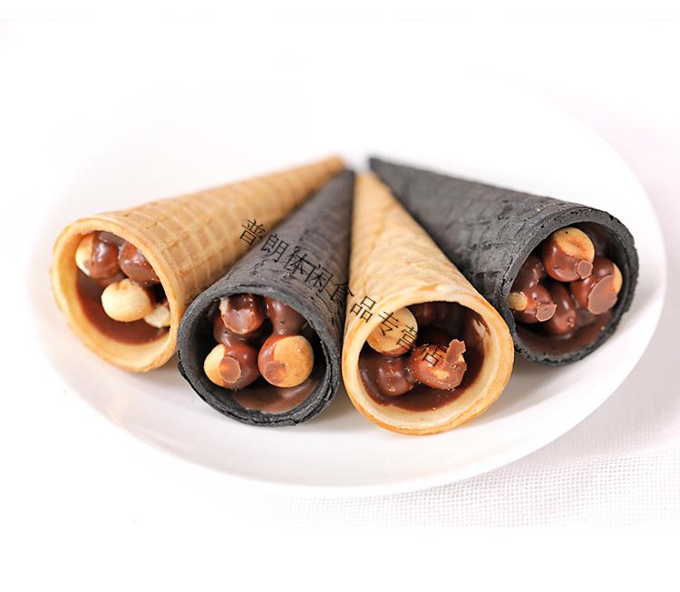 熔岩雪顶可可网红冰淇淋激凌巧克力脆皮桶甜筒巧克力蛋筒2袋268g雪顶