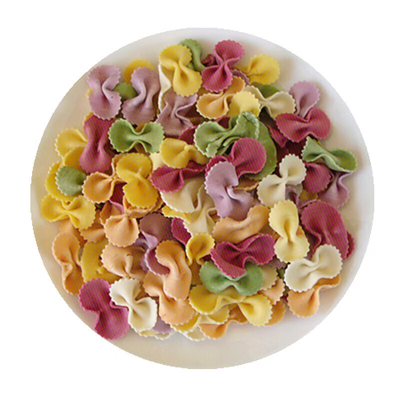 500g手工彩色蝴蝶面非童粉面食营养果蔬菜面条食品