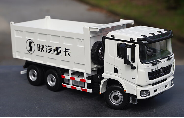 1:24原厂陕汽德龙 x3000自卸车模型f3000翻斗车工程车合金卡车模型