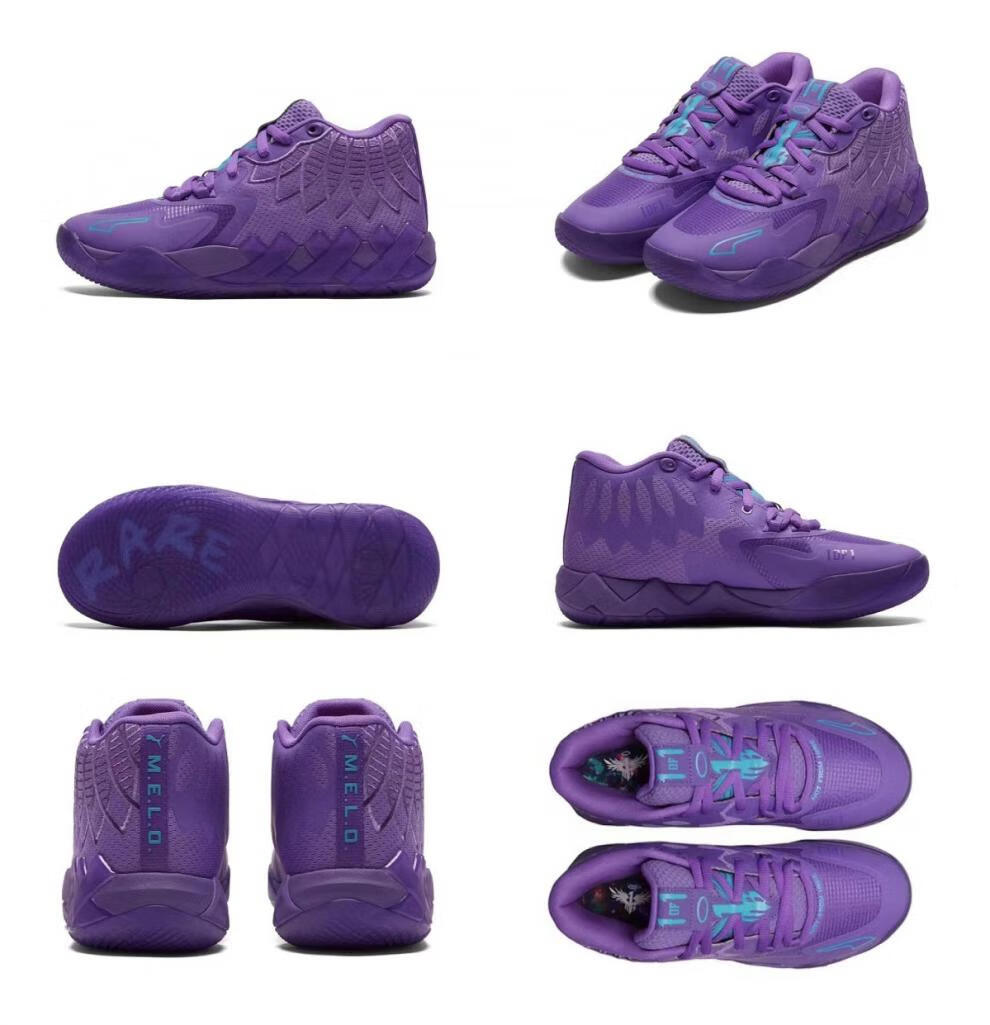 1篮球鞋 拉梅洛鲍尔战靴 实战缓震痛殴器男子运动鞋 黑武士 44【图片