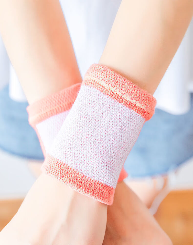 少女心护腕ins潮运动薄款手腕夏季可爱女腕带薄夏天透气黄白色宽8cm长