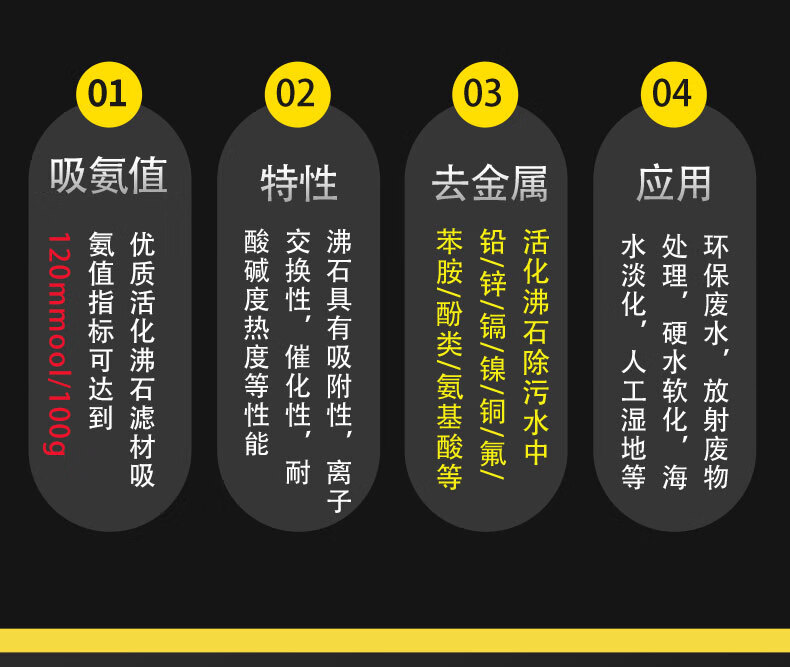 沸石滤料吸氨沸石活化沸石鱼塘鱼缸沸石水产沸石湿地实验净水沸石颗粒