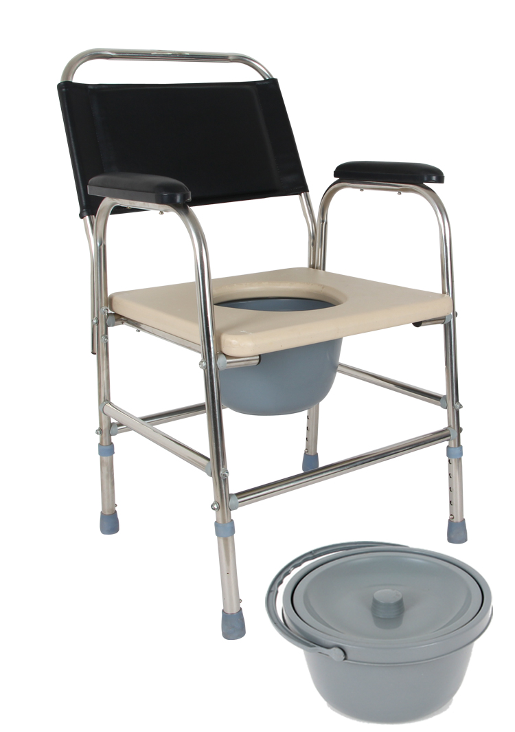 颖健老人坐便椅子孕妇座便椅老年人坐便器移动马桶厕椅不锈钢高低可调