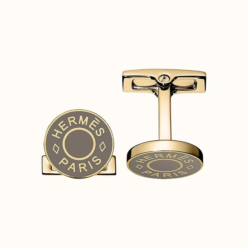 【礼物推荐】hermes/爱马仕男licol 2袖扣袖口漆艺金属袖扣镀金金属