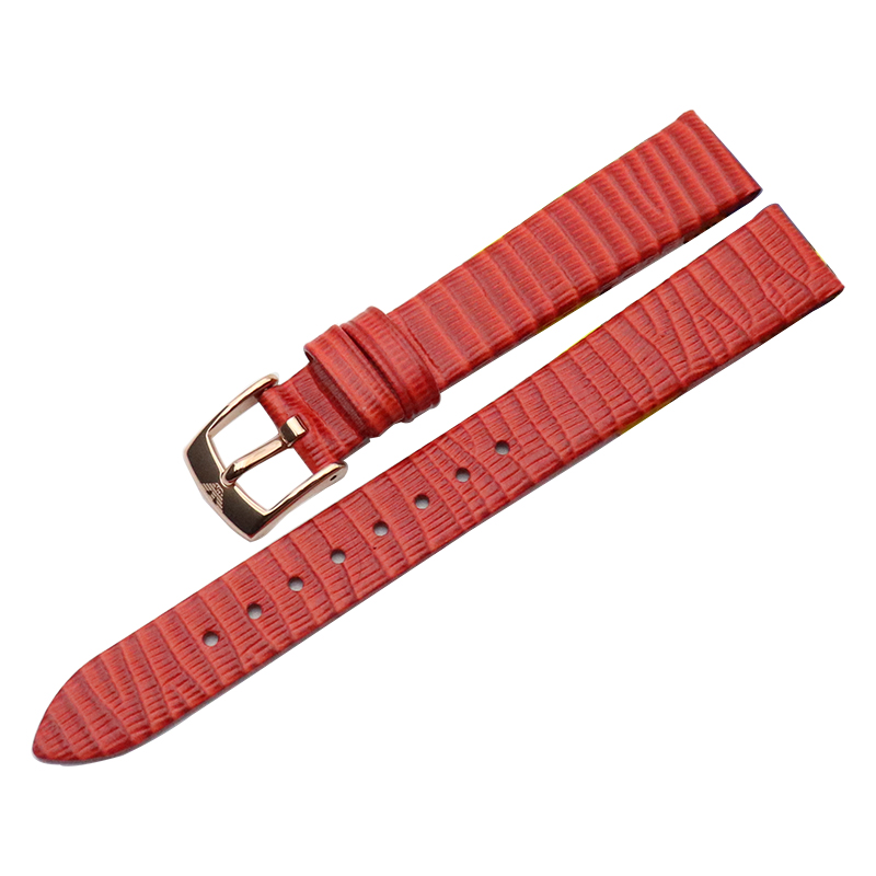 适用于阿玛尼红色女款真皮表带 11322 1911 1926满天星软手表14mm