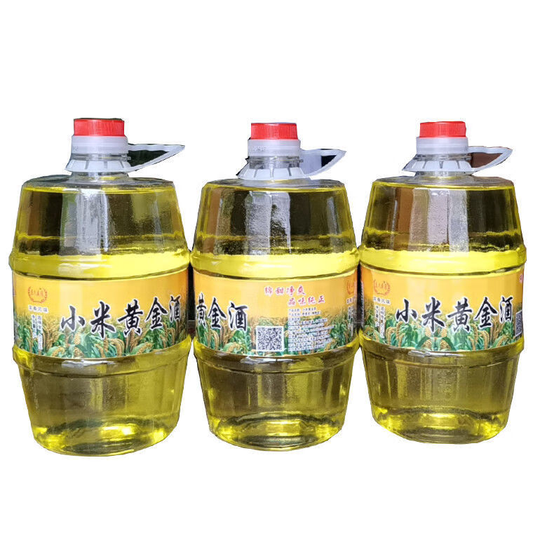 二锅头黄金酒 42度2l*6桶整箱装 浓香风味白酒 小米黄金酒42度2l*6桶