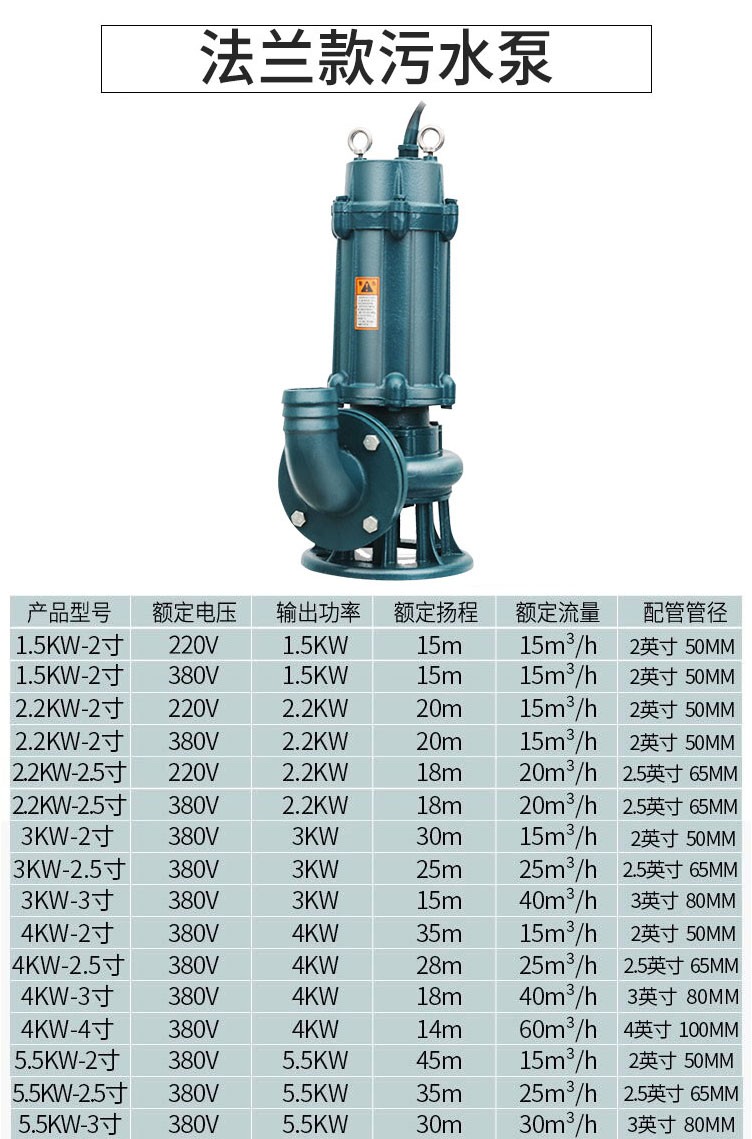 污水泵污物潜水泵220v家用抽水泵沼气化粪池排污泵切割式抽粪泵高扬程