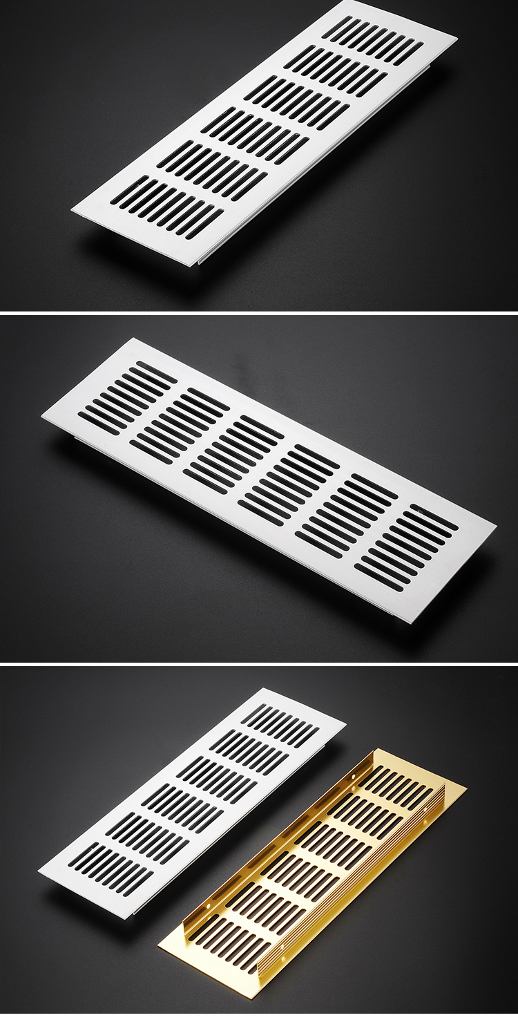 铝合金长方形透气网橱柜散热柜鞋柜排气孔柜门百叶窗透气孔梦动