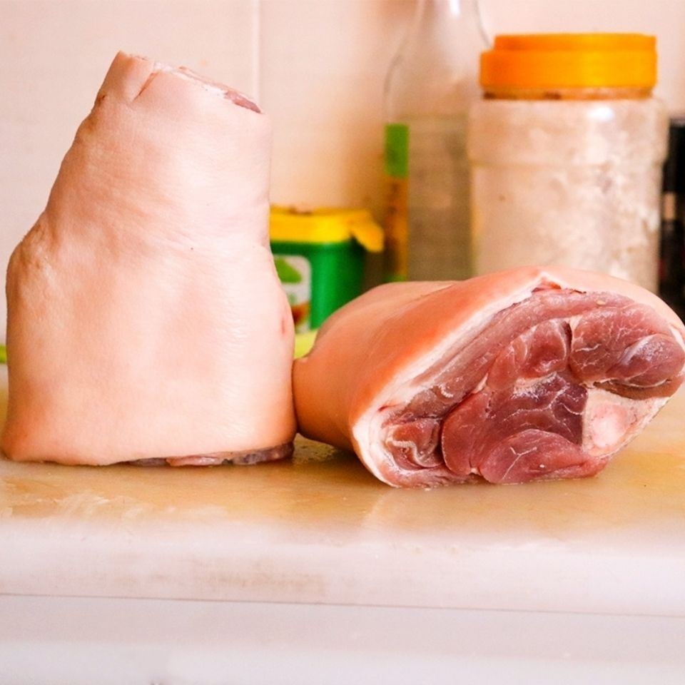 生鲜猪脚圈带筋猪蹄块大肘子免切新鲜猪蹄髈猪肉批发1只精选多肉大前